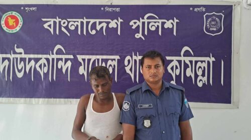 দাউদকান্দিতে ইয়াবাসহ মাদক ব্যবসায়ী আটক
