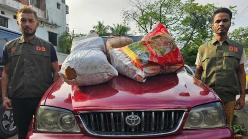 কুমিল্লার চৌদ্দগ্রামে গাড়িভর্তি ৩২ কেজি গাঁজা উদ্ধার