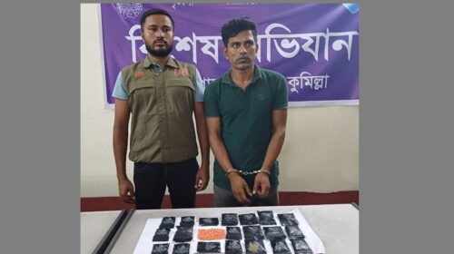 কুমিল্লায় ৪ হাজার পিস ইয়াবাসহ ১ জন গ্রেফতার