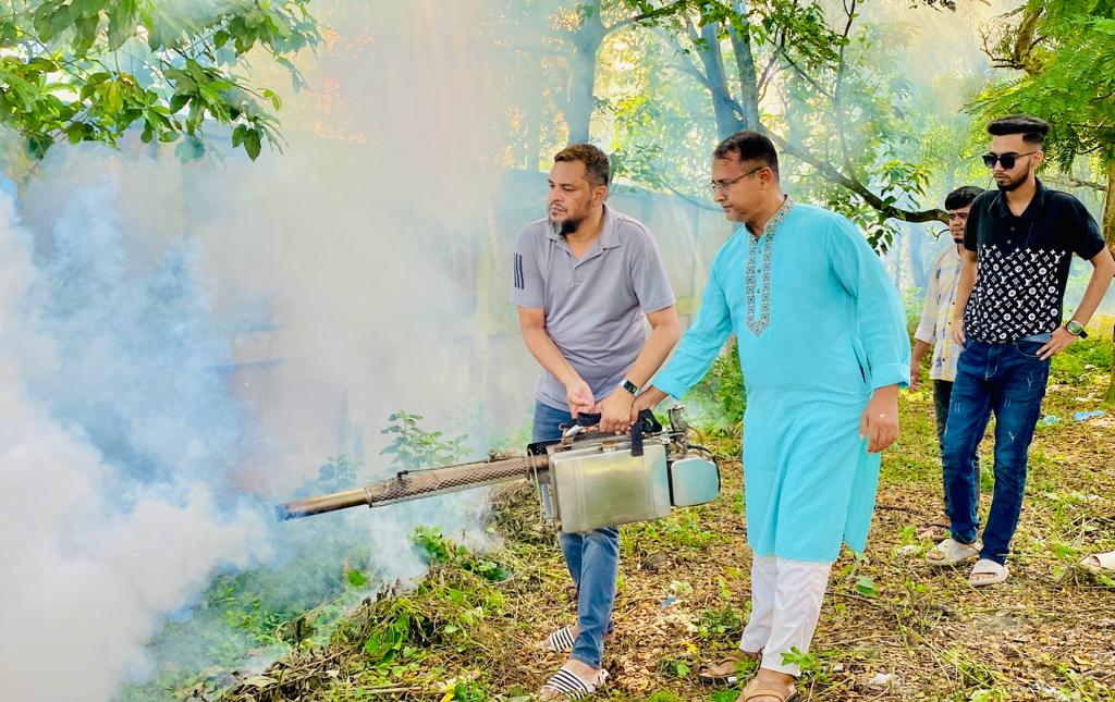 তিতাসে ডেঙ্গু প্রতিরোধে মশক নিধন কার্যাক্রম ও পরিষ্কার পরিছন্নতা অভিযান
