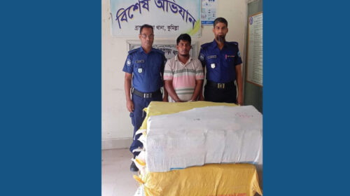 ব্রাহ্মণপাড়ায় প্রায় ২ লক্ষ টাকা মূল্যের ভারতীয় বাজী সহ গ্রেফতার ১