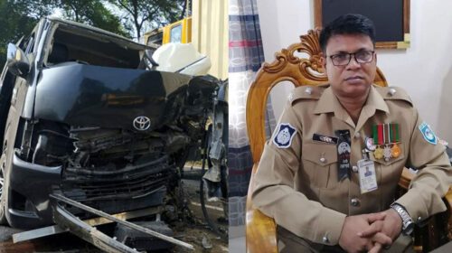 পরিবার নিয়ে ঘুরতে যাওয়ার সময় সড়ক দুর্ঘটনায় নিহত পুলিশ কর্মকর্তা