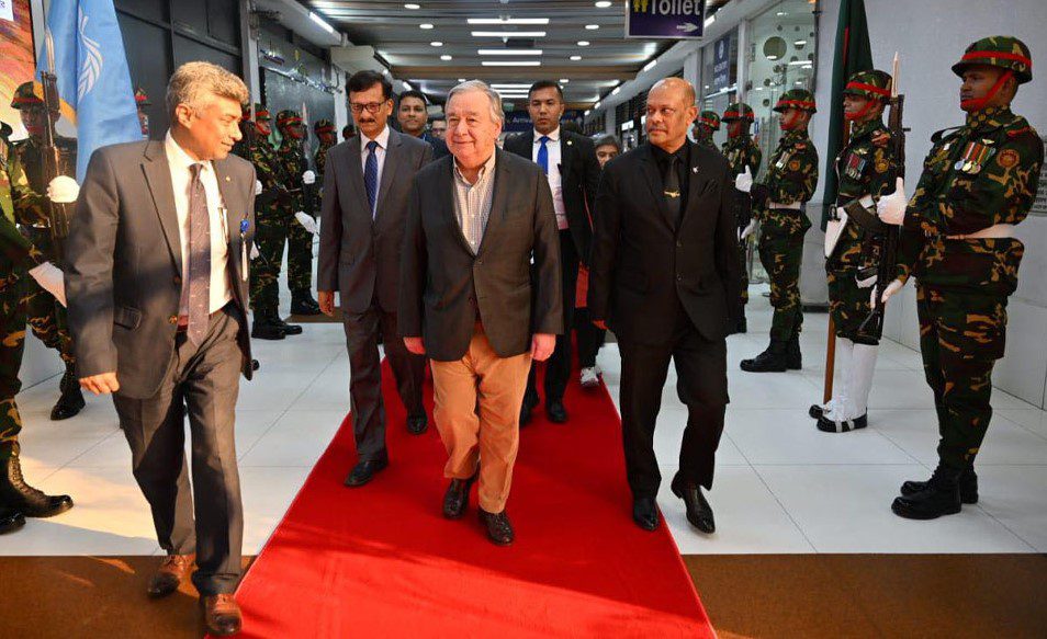 ঢাকা ছাড়লেন জাতিসংঘ মহাসচিব